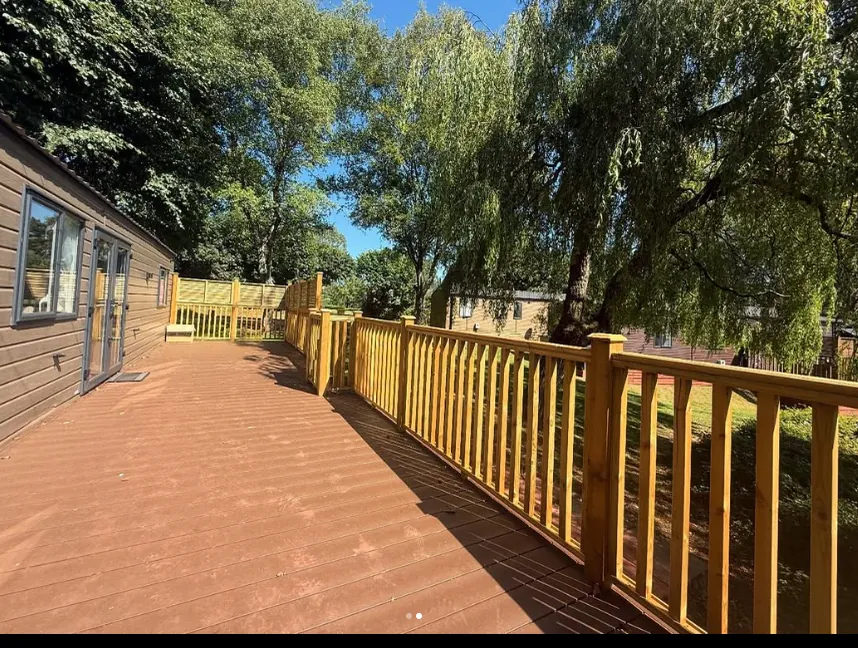 Expansive timber wrap-around deck in Woodbury
